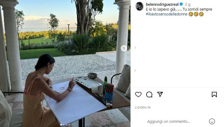 Belen Rodriguez mostra passione Instagram