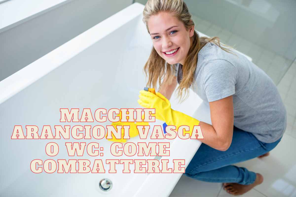 macchie arancioni vasca wc